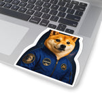 Astronaut Dog Sticker | BARKSIDE Official Portrait | Shiba Inu Space Commander | Blue Suit 4x4