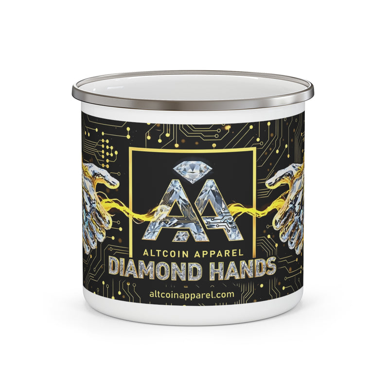 Diamond Hands Enamel Camping Mug