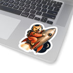 Rocket Dog Sticker | Shiba Inu Riding Rocket to Moon | BARKSIDE Space Dog | Funny Astronaut Sticker