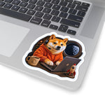 BARKSIDE Mission Control Sticker | Shiba Inu Hoodie Laptop | Space Dog Late Night Ops | Funny Sticker