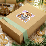 Diamond Shiba Smirk Sticker | Shiba Inu with Chains | BARKSIDE Bling | Confident Dog Sticker