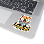 Diamond Paws Sticker | Iced Out Shiba Inu Portrait | Gold Chains Dog | BARKSIDE Bling Collection