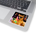 BARK SIDE Party Shiba Sticker | Doge with Cocktail Sunglasses | Funny Dog Sticker | VIP Lounge Dog